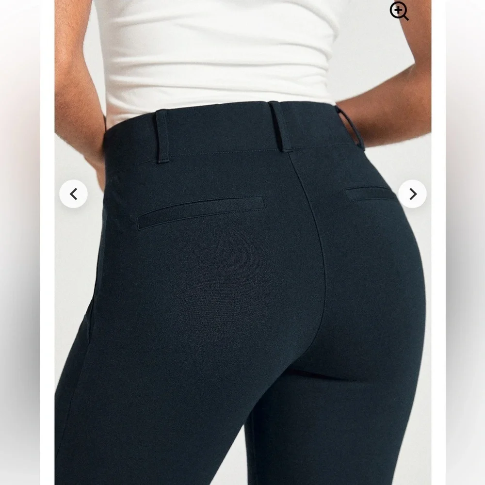 Betabrand Classic Dress Pant Yoga Pant | Straight (Navy)